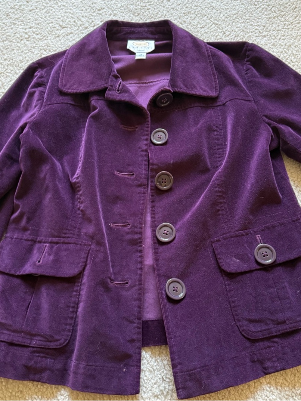 Vintage Talbots velvet jacket - Picture 6 of 11